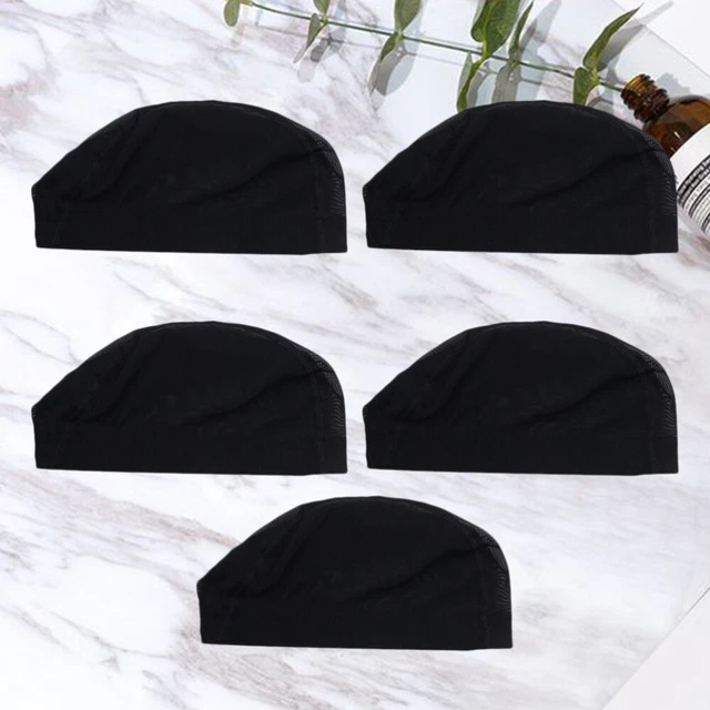 5pcs Elastic Mesh Caps Professional Hair Net Wig Elastic Headpiece Hair Styling