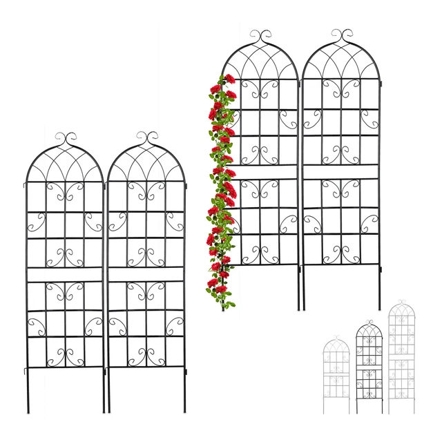 Lot de 4 Treillis Jardin Forme U en Acier Robuste pour Plantes Grimpantes et Potager Vert – ComfortXL Outdoor Living