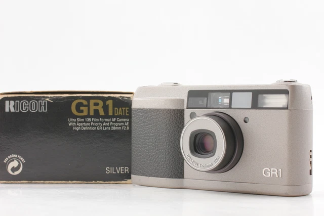 LCD Works [Near MINT in Box] Ricoh GR1 GR-1 Silver 35mm film Camera from Japan 2