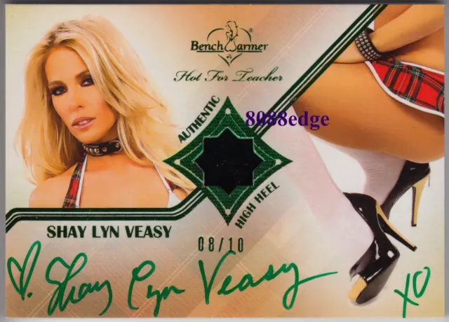 2011 Benchwarmer High Heel Auto:shay Lyn Veasy #8/10 Green Autograph Shoe Swatch