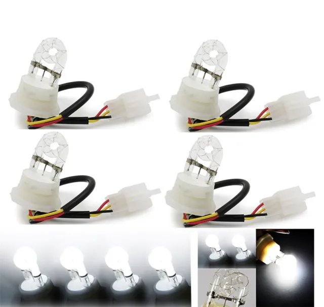 4Pcs White HID Hide A Way Flash Strobe Spare Replacement Bulbs Tube Light 12V