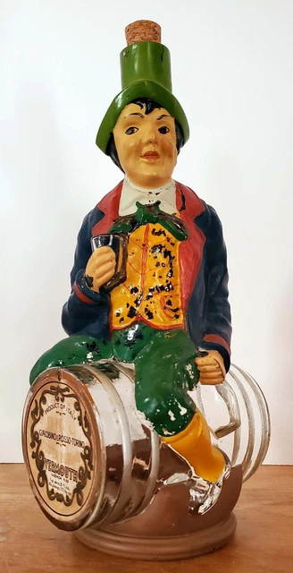 Giacobino Rosso & Torino Vintage Italian Man on Barrel Vermouth Decanter