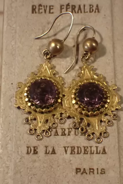 Très Belles Boucles d' Oreilles 5 Cm Anciennes 19 e siècle.