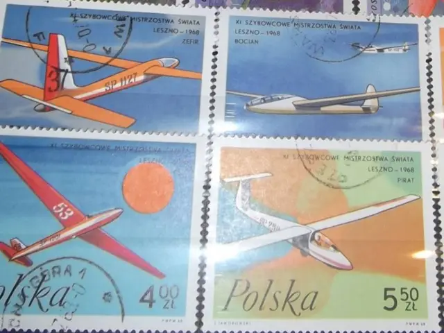 Polen-Briefmarken (kompl.) gestempelt 1846-1851 1968 Segelflieger-Weltmeistersch