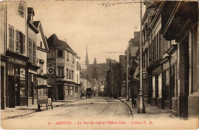 CPA AMIENS Rue St-leu and Hotel Dieu (1272835)