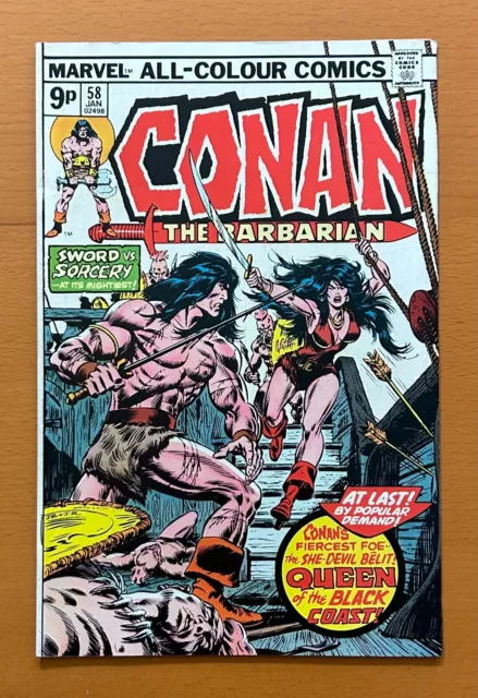 Conan the Barbarian #58 KEY 1st full appearance Belit (Marvel 1976) VF+