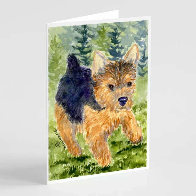Norwich Terrier Greeting Cards and Envelopes Pack of 8 SS8907GCA7P
