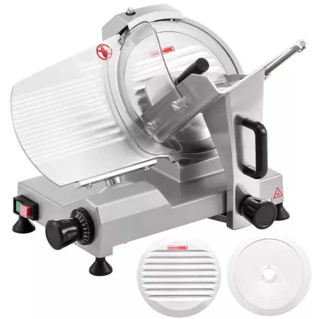 Commercial Electric Meat Slicer 10in. Blade 240W 1400RPM Deli Cheese Cutter