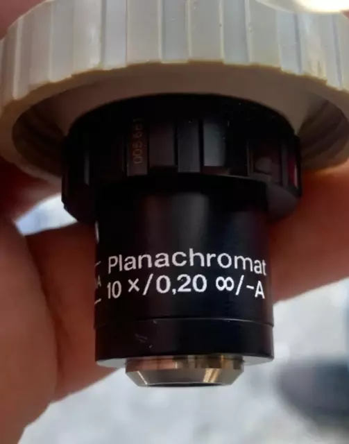 Carl Zeiss Jena Planachromat Ph 10X /0,20 Objective Microscope lens 3