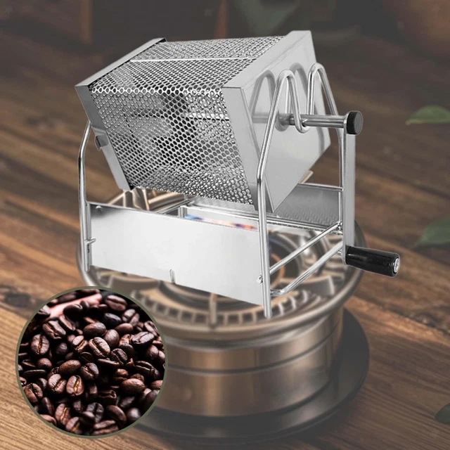 Tostatrice Per Caffè In Ceramica Per Fornello A Gas, Con Manico In Pelle, Capacità 80-150g - Per Torrefazione Casalinga Fai-da-te