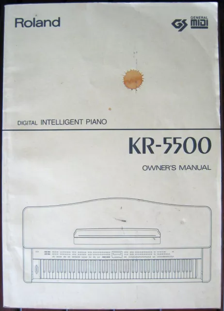Roland KR-5500 Digital Intelligent Piano Keyboard Original Owner's Manual Book