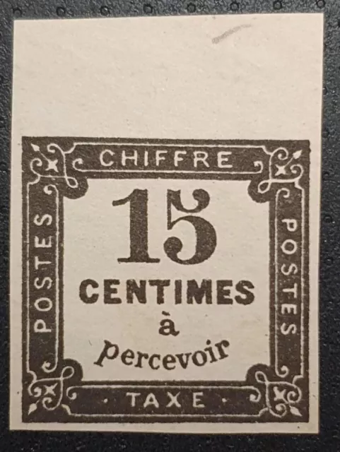 FRANCE 1863 Mint NH Taxe 15 C Black Yvert #3 CV €320 SIGNED VF