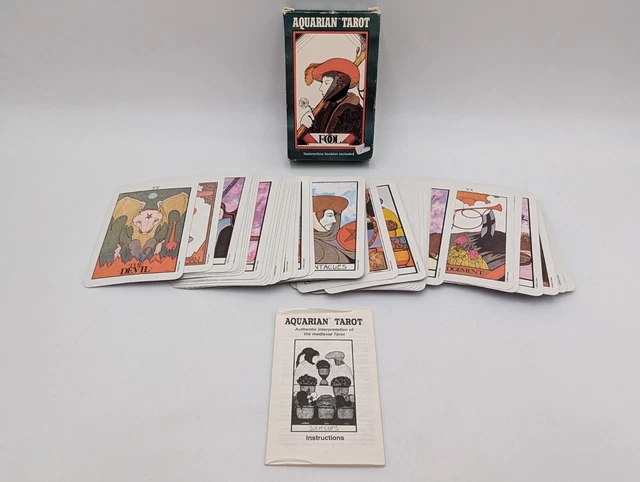 AQUARIAN TAROT CARD Deck the Fool 1970 Vintage by David Palladini