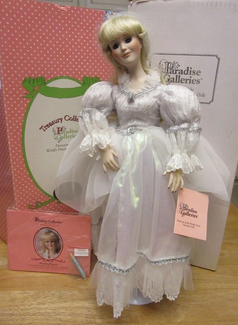 VTG Sleeping Beauty Doll Paradise Galleries Treasury Collection Porcelain in Box