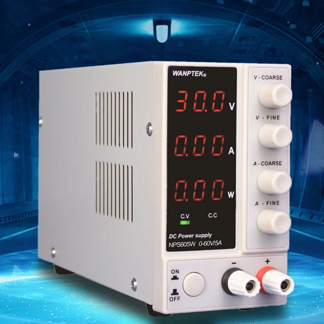 300W Lab DC Power Supply Variable Digital Stabilizer Benchtop Power Source 0-60V