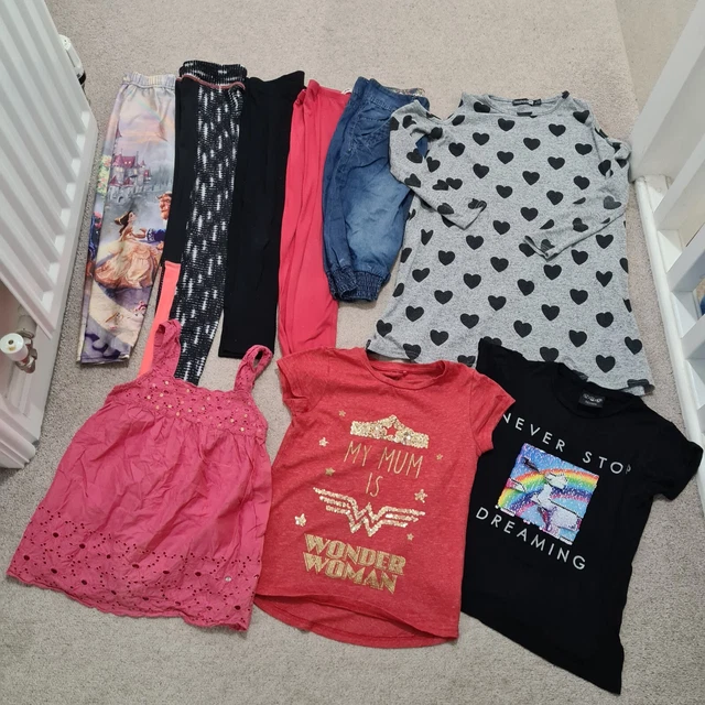 girls clothes leggings bundle 7-8 years vgc