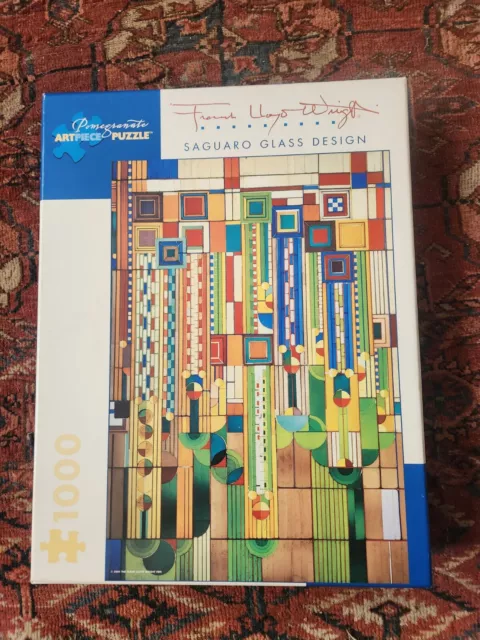 Pomegranate Jigsaw Puzzle Frank Lloyd Wright Saguaro Glass Design 1000 Piece NEW