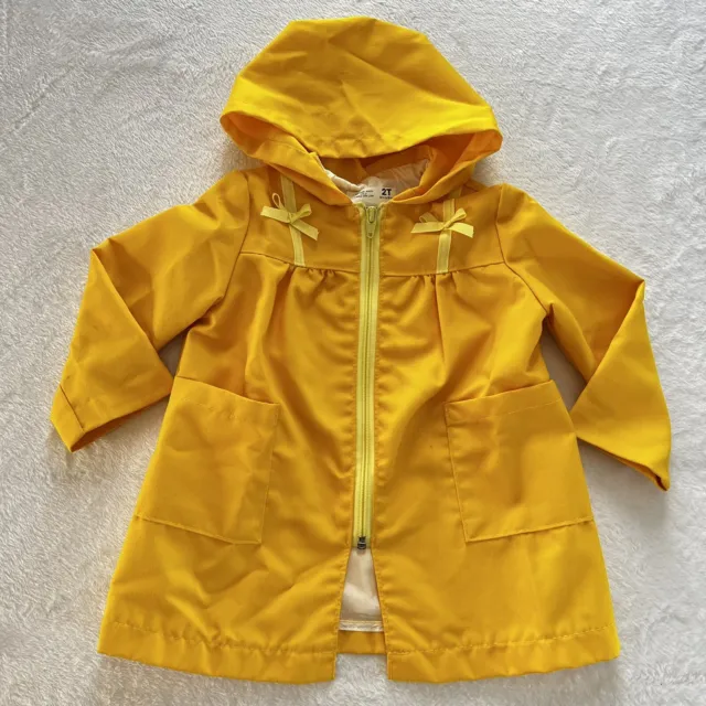 Sears Vintage Yellow Overcoat Jacket Girls Size 2T Spring Easter 1970’s 80’s USA