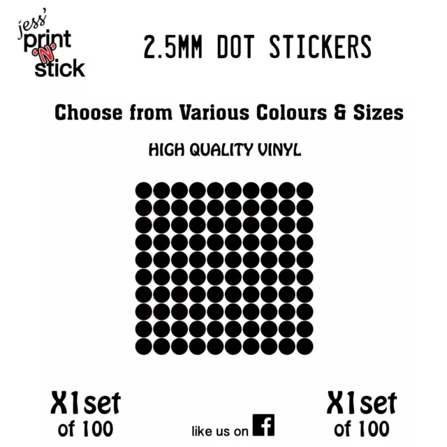 2MM - 2.2MM Dot Stickers $7.25 - PicClick AU