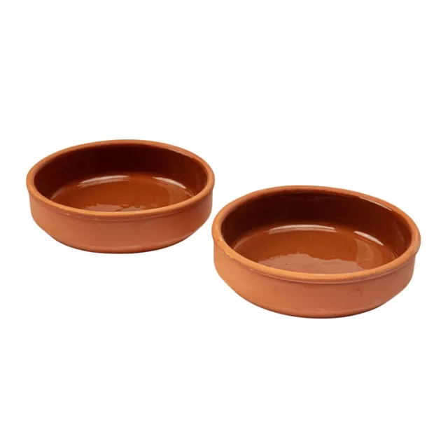 2er 3er Set Terrakotta-Schale Auflaufform Snack Tapas Schälchen Tonschale Braun