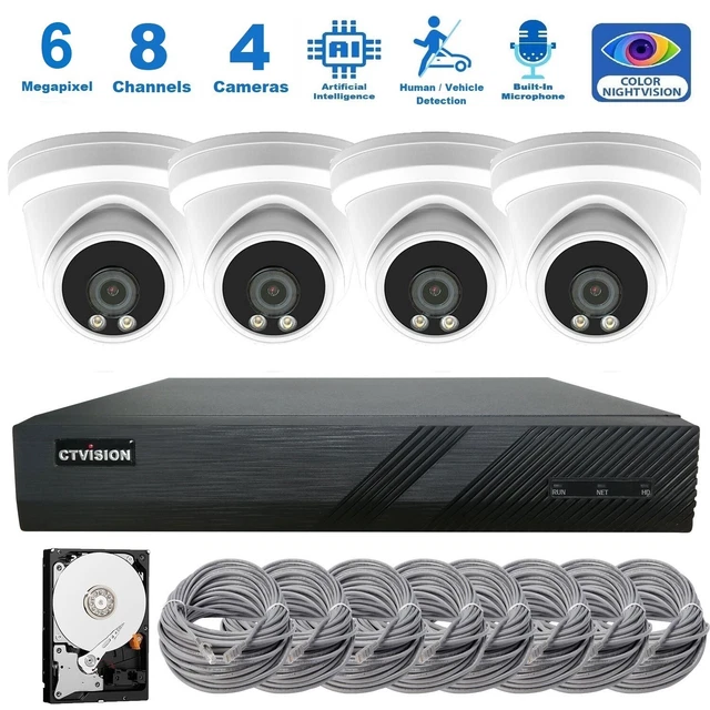 Nvr Color Box CTVISION 8MP 4K NVR 6MP ColorVu Audio PoE IP Camera Security CCTV ...