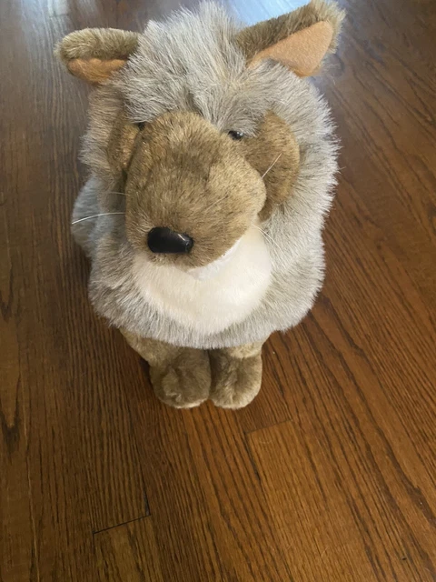 FOLKMANIS FOLKTAILS PUPPETS Coyote Puppet 14 inches Tall Gray Brown