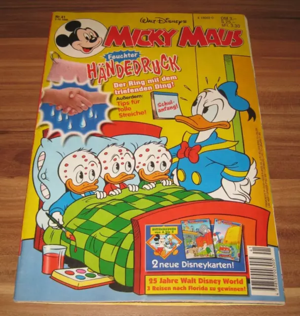 Micky Maus 1996 Nr. 41 Ehapa Comic Heft mit Extra Feuchter Händedruck - Z2