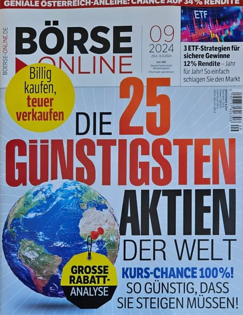 Börse Online Nr. 9- 24 # Die 25 günstigsten Aktien der Welt uvm. #  K1