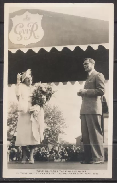 1939 Canada RPPC~ Royal Visit ~ Canada & United States ~ KGVI & Queen Elizabeth