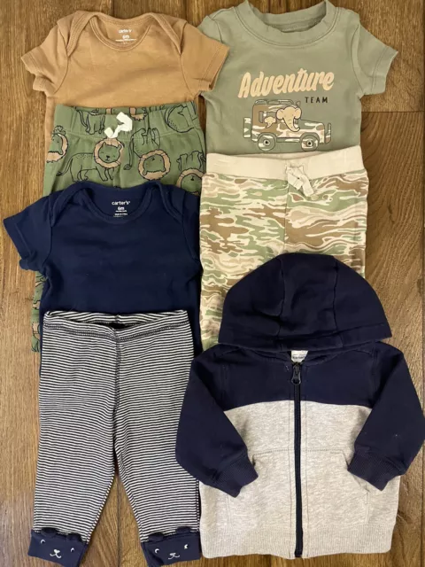 Carters Baby Boy 6 Months Shirts Bodysuits Pants Jacket Clothes Fall Winter Lot