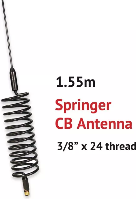 Springer CB Radio Antenna 1.55m Aerial BLACK XL