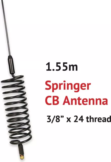 Springer CB Radio ariel Antenna 1.55m Aerial BLACK XL