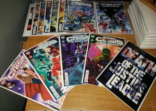 Dark Crisis On Infinite Earths 1-7 +Four One Shots Death Of Justice league 75