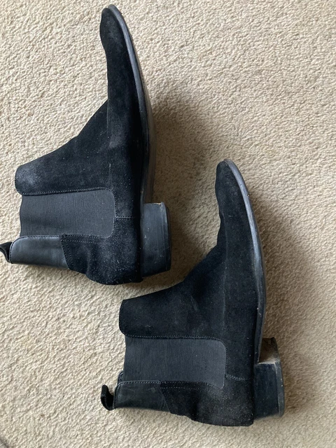 mens black suede chelsea boots uk