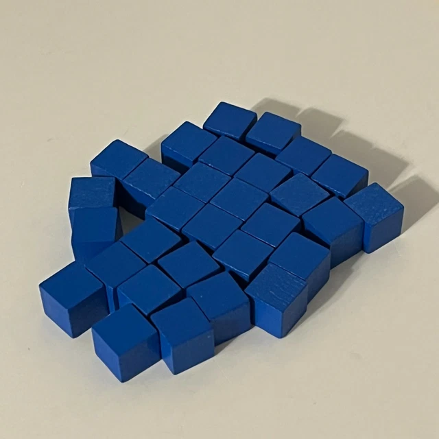 Age Of Mythology Board Game Fantasy Eagle: 30 Blue Wooden Cubes