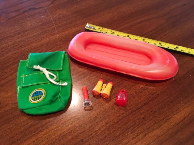 Vintage 1974 Barbie High Sierra Adventure-backpack and raft, extras !