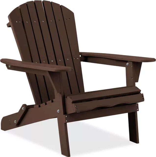 Adirondack Chair Wooden Foldable Outdoor Patio Garden Pool Deck Lounge Furniture