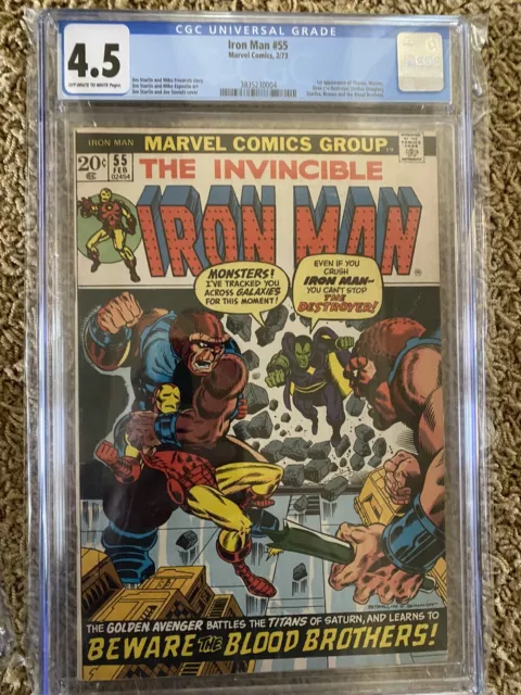 Iron Man # 55 CGC 4.5 1st Appearance Thanos Drax First Starfox MCU KEY Book