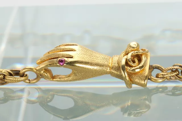 585er Hand 14 Karat Gold 14kt Halskette vergoldet Rubinring Armreif Schlange