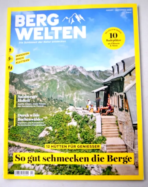 Bergwelten Zeitschrift 08 / 09 / 2020 Hütten für Genießer / Wildschwimmen