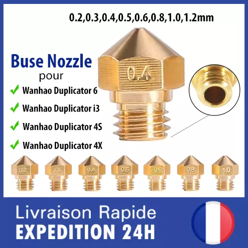 Brass nozzle nozzle for Wanhao Duplicator 6 / i3 / 4S / 4X 3D printer