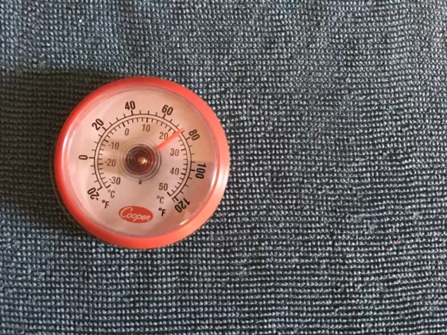 NOS Cooper #535 Thermometer Dashboard Magnetic / Stick On Accessory NOS Cooper #535 Thermometer Dashboard Magnetic / Stick On Accessory