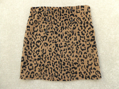 Gonna TU marrone stampa leopardata taglia 13 (12-13 anni) nuova con etichette