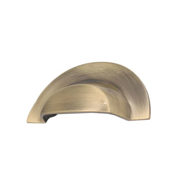 Cup Shell Pull Brass Kitchen Cabinet Drawer Cupboard Door Handle 105mm Antique
