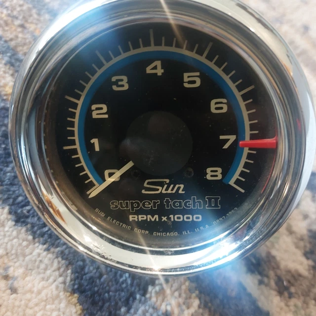 VINTAGE SUN SUPER tach 2 sun tachometer super nice shape 8k tachometer