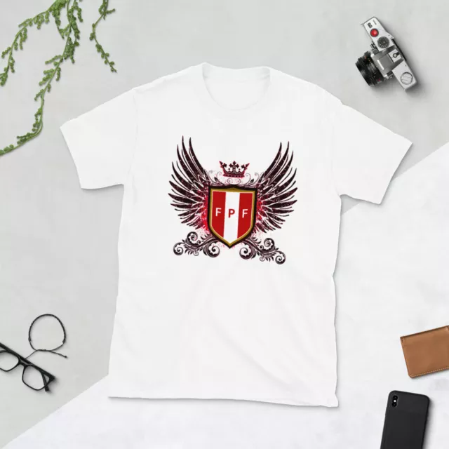 FEDERACION PERUANA DE FUTBOL ALAS SHIELD GRAPHIC Short-Sleeve Unisex T-Shirt