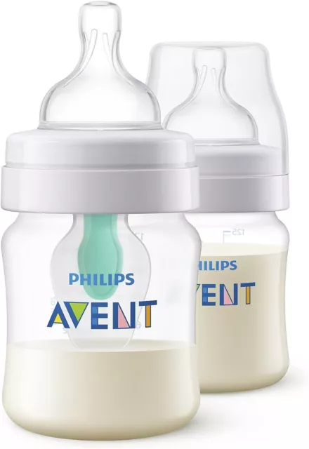 Phillips Avent Air Free Vent Anti Colic Baby Bottle 1x 125ml Slow Flow Clear New