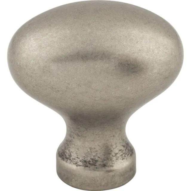 Top Knobs Cabinet  Egg Knob 1 1/4 Inch Pewter Antique