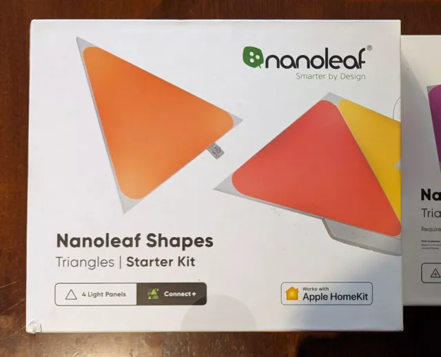 Nanoleaf Shapes Classic Light Panels 4pc Triangles App Controlled Expansion Kit