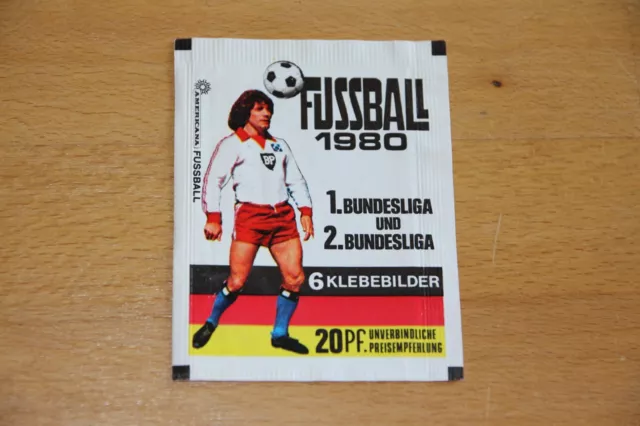 1 leere Tüte Fussball 1980 1. und 2.Bundesliga Americana Fussball